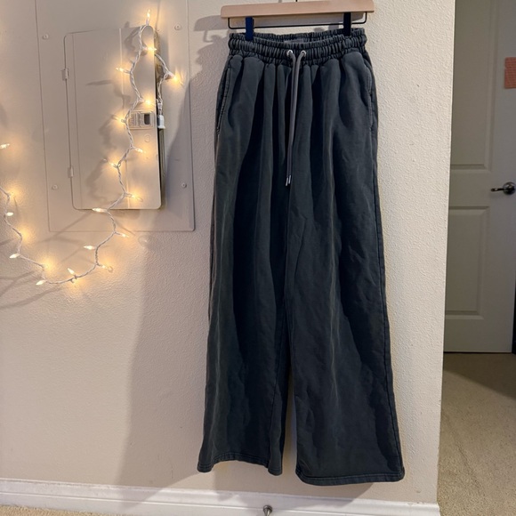 cernucci Pants - Cernucci Grey Wide Leg Sweatpants Streetwear Joggers Medium